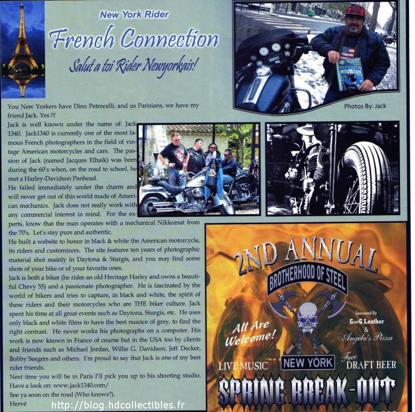 Article paru dans le New York Rider Magazine en avril 2011